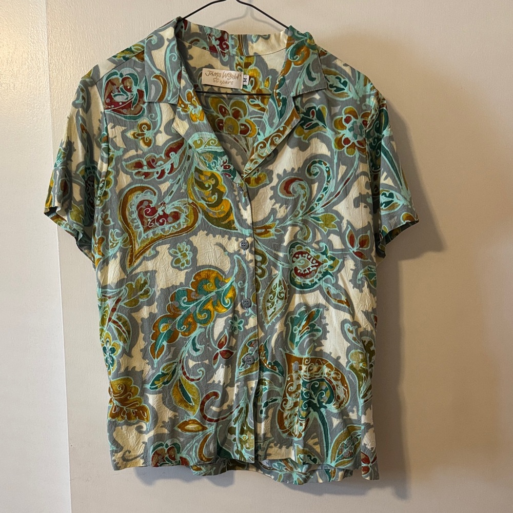Jams World Multicolor Paisley Button Down Shirt